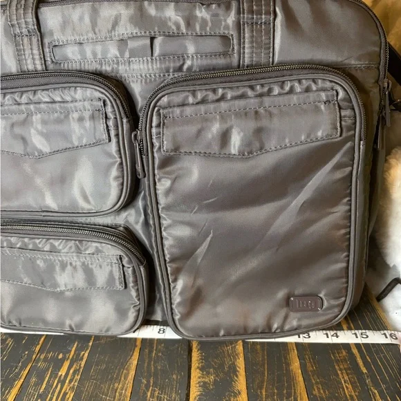 NWT Lug Gray PJ Duffel Canvas Overnight Bag